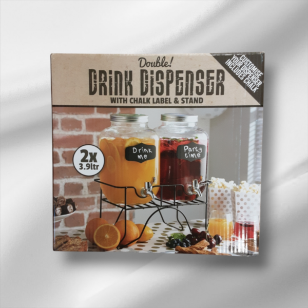 Double Drinks Dispenser With Stand