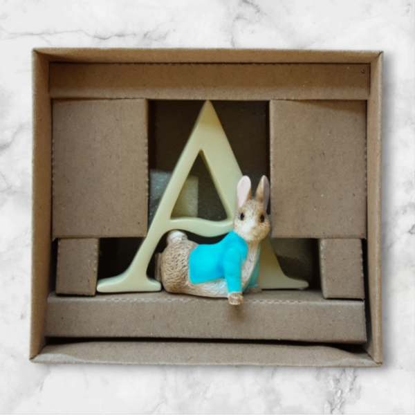 Peter Rabbit Alphabet Figurine Letter A.