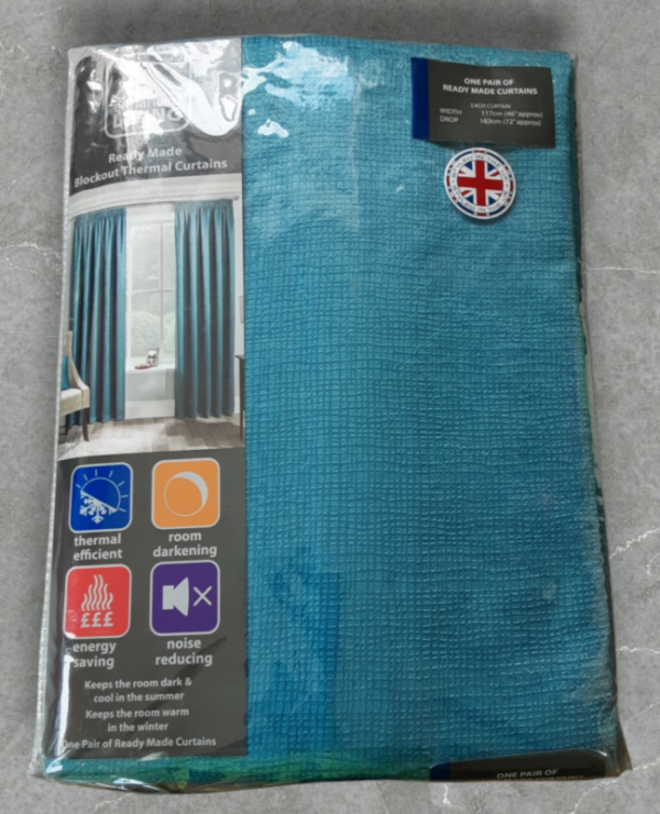 Blackout Thermal Curtains 46 " x 72 " Teal