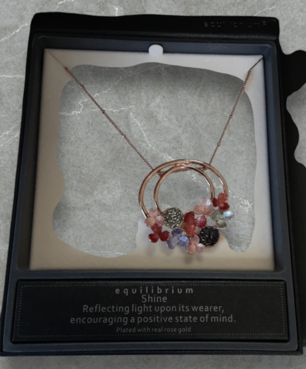 Equilibrium Shine Plated Rose Gold Necklace - Image 2